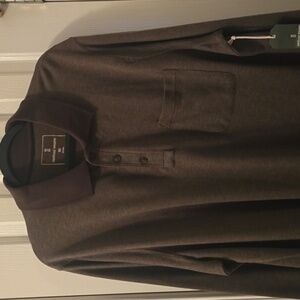 MUTUAL WEAVE MEN'S BIG & TALL OLIVE LONG SLEEVE PULLOVER SHIRT SIZE 2XLT